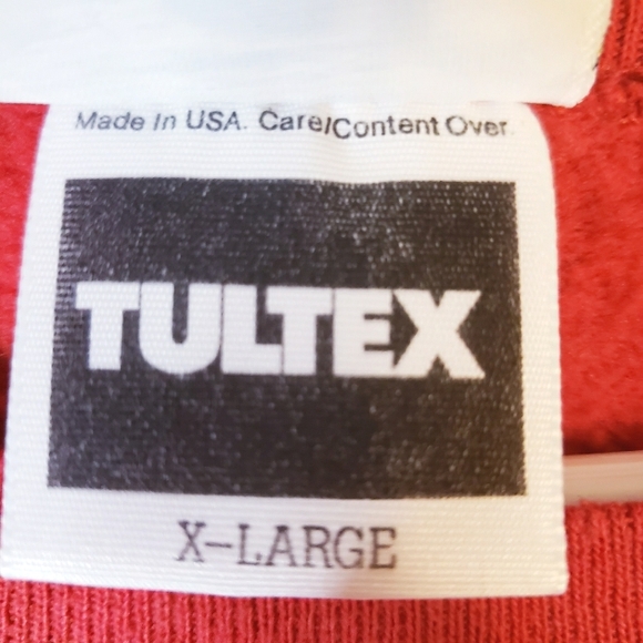 Vintage Tultex Red Ho Ho Ho Christmas Sweater made in usa Extra Large XL - Picture 6 of 6